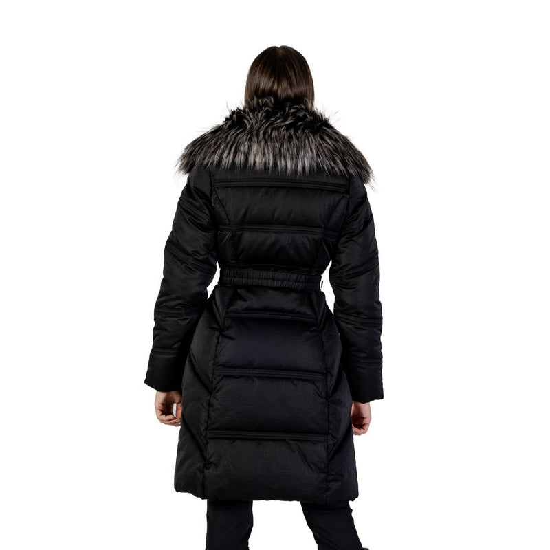Guess Alienor Long Belted Puffer Coat - Élégant en Noir