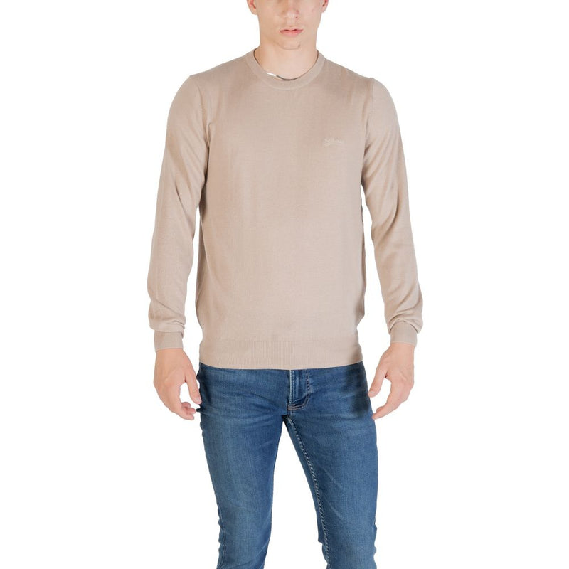Guess Daniel Beige Polyester Sweatshirt for Men