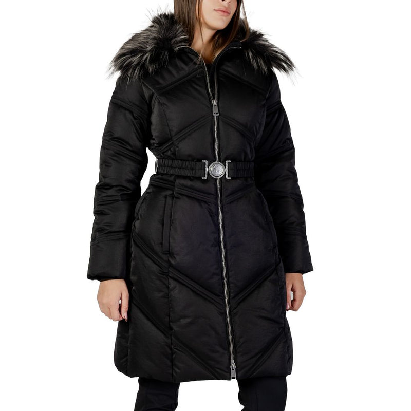 Guess Alienor Long Belted Puffer Coat - Élégant en Noir