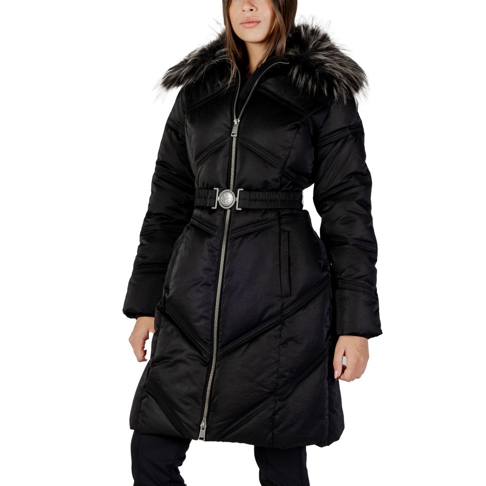 Guess Alienor Long Belted Puffer Coat - Élégant en Noir