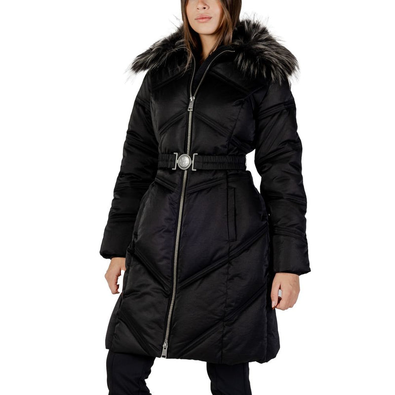 Guess Alienor Long Belted Puffer Coat - Élégant en Noir