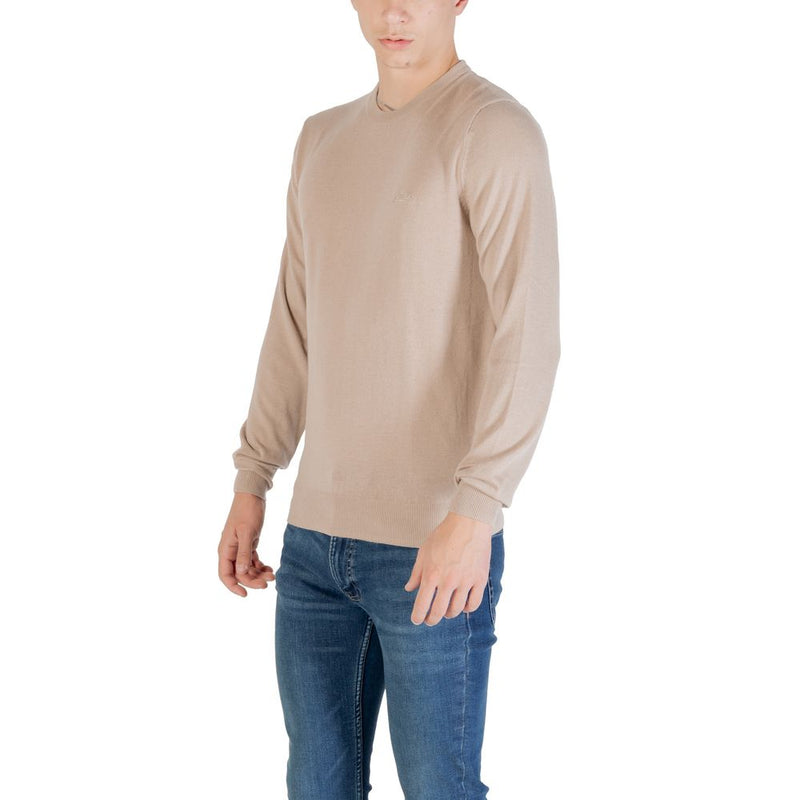 Guess Daniel Beige Polyester Sweatshirt for Men