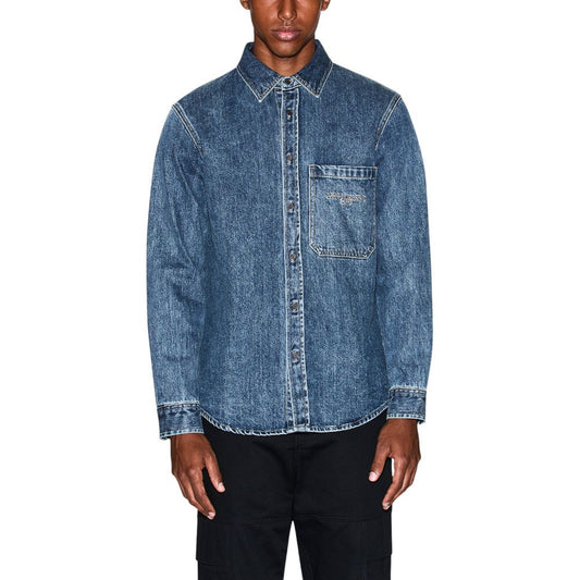 Armani Exchange Blue Denim Shirt for Men - Model XM000950