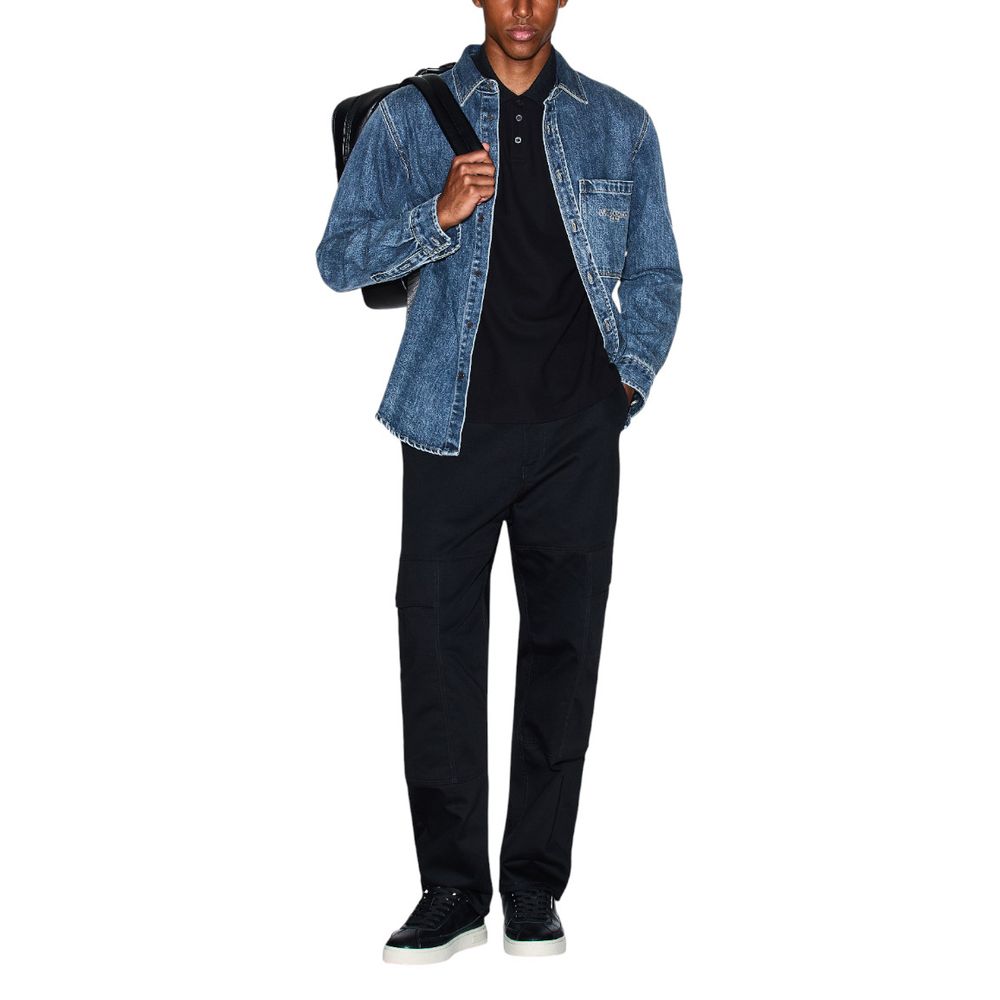 Armani Exchange Blue Denim Shirt for Men - Model XM000950