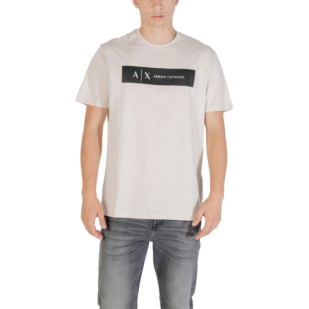 T-shirt en coton beige Armani Exchange