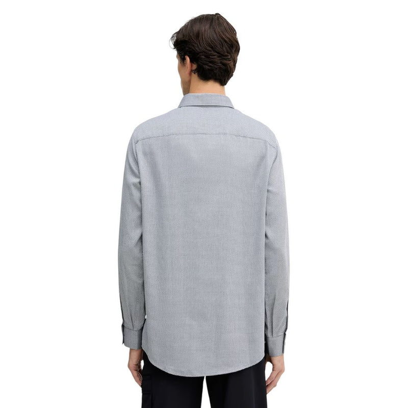 Armani Exchange Black And White Cotton Dress Shirt