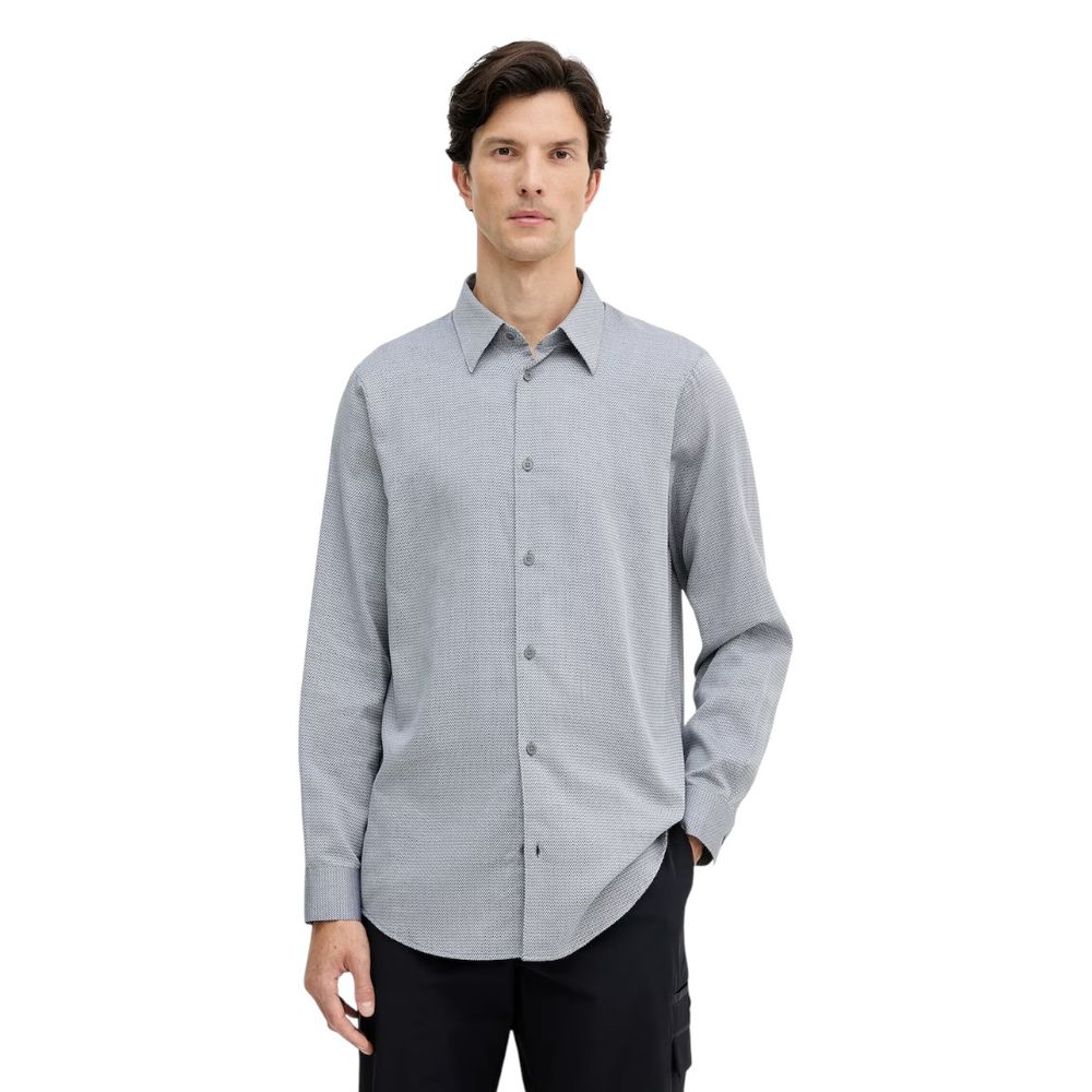 Chemise en coton noire et blanche Armani Exchange