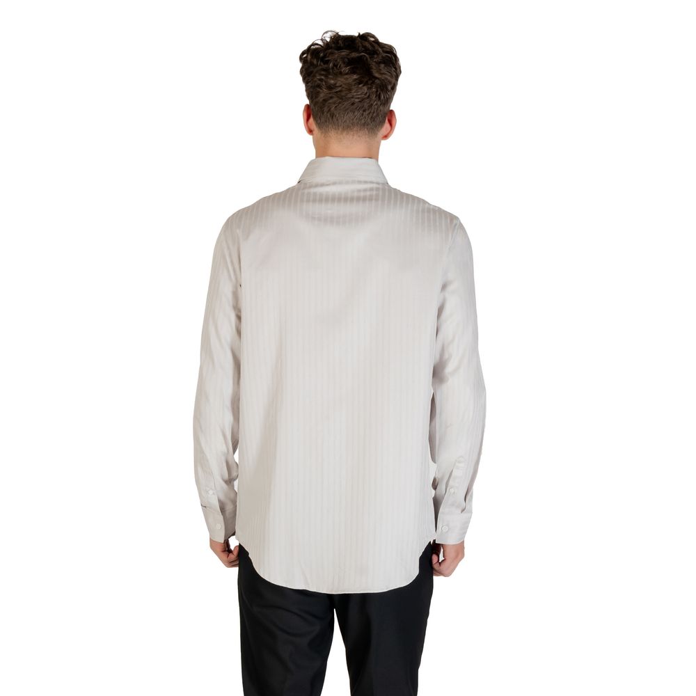 Chemise à motifs en coton grise Armani Exchange