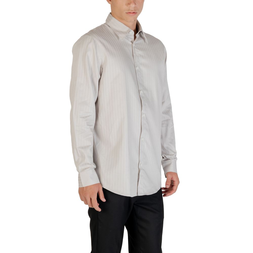 Chemise à motifs en coton grise Armani Exchange