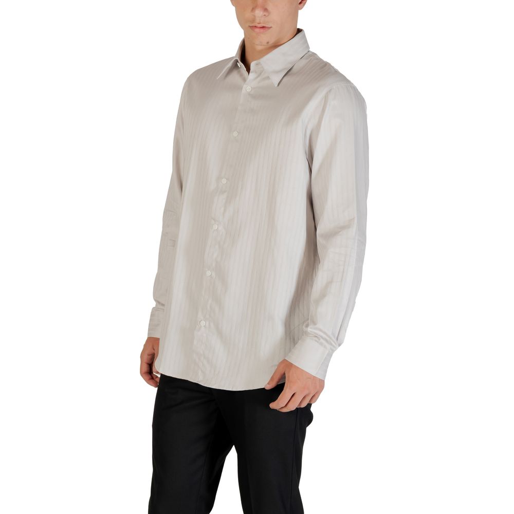 Chemise à motifs en coton grise Armani Exchange