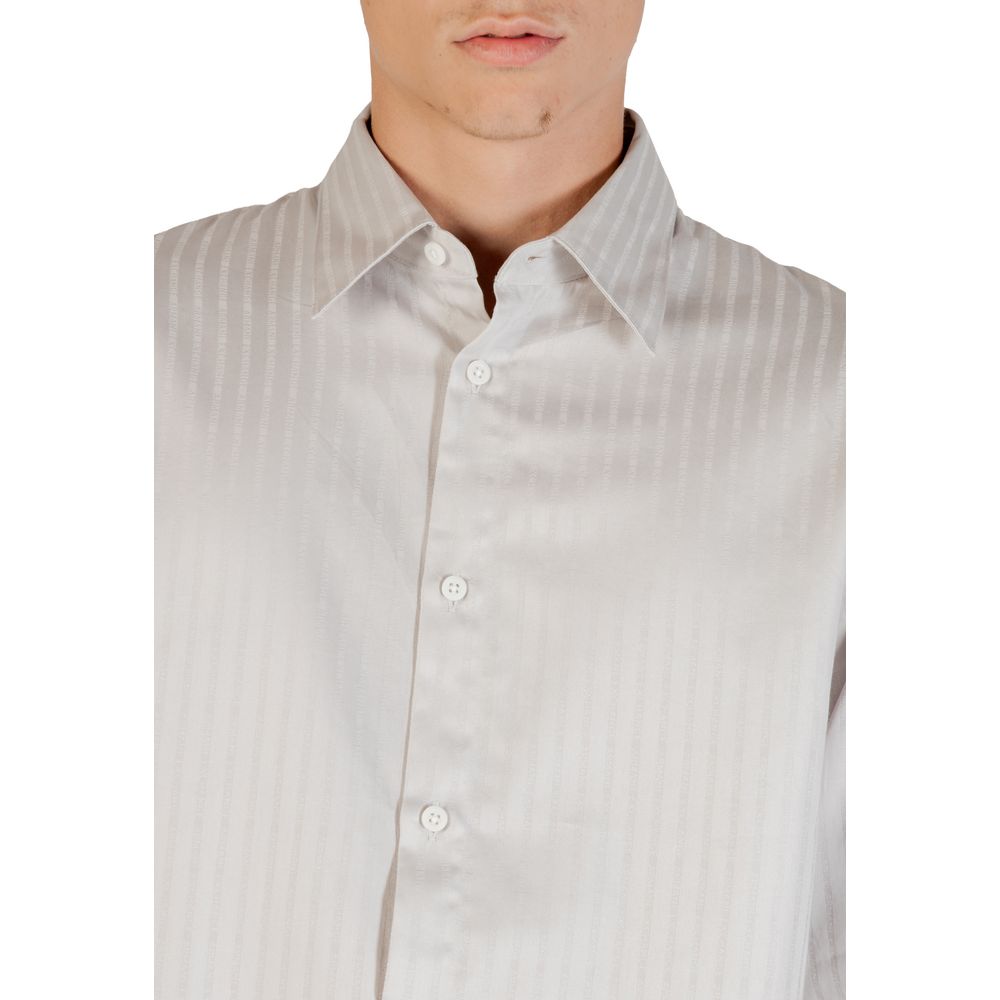 Chemise à motifs en coton grise Armani Exchange