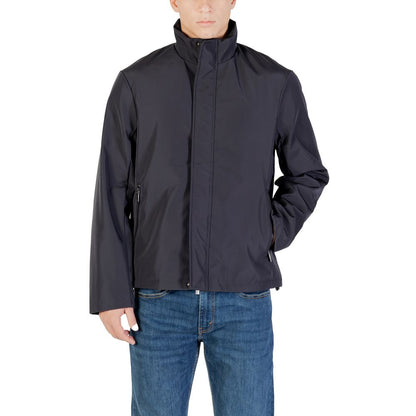 Veste longue en polyester bleu Armani Exchange