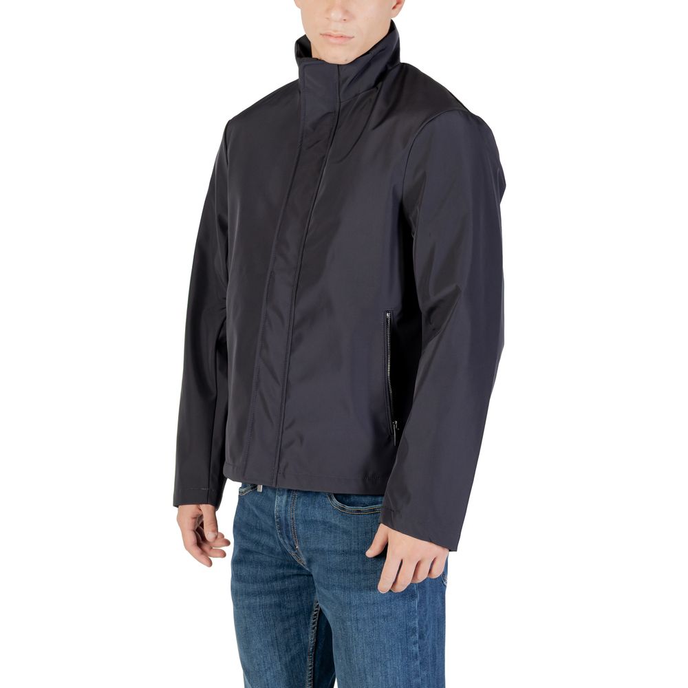 Veste longue en polyester bleu Armani Exchange