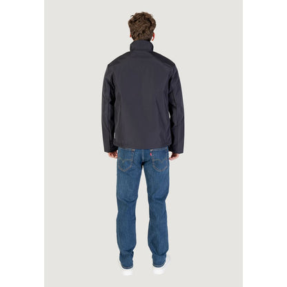 Veste longue en polyester bleu Armani Exchange