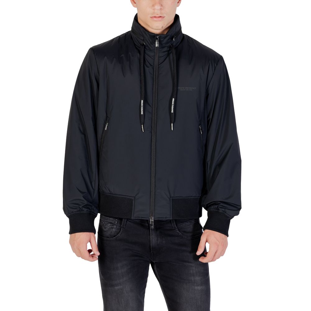 Armani Exchange Zwarte Polyamide Bomber