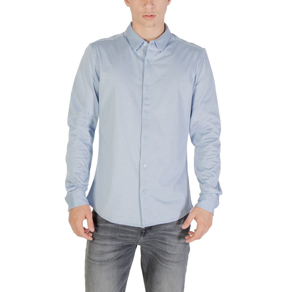 Only & Sons ONSROBIN Blue Cotton Dress Shirt for Men