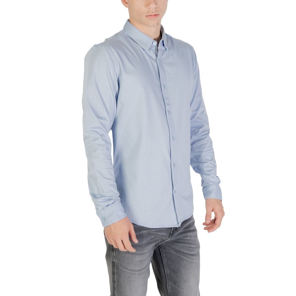 Only & Sons ONSROBIN Blue Cotton Dress Shirt for Men