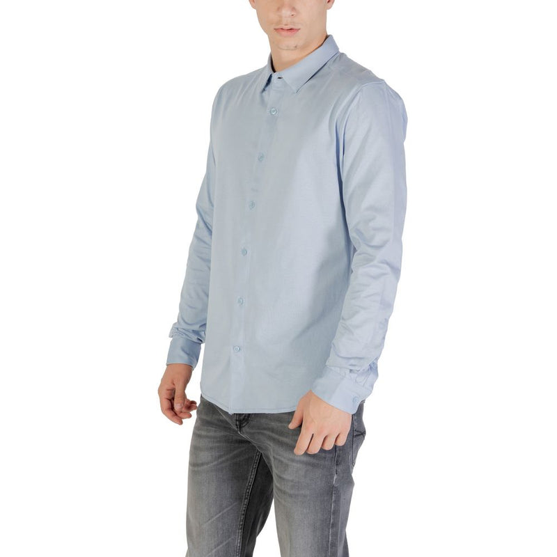 Only & Sons ONSROBIN Blue Cotton Dress Shirt for Men