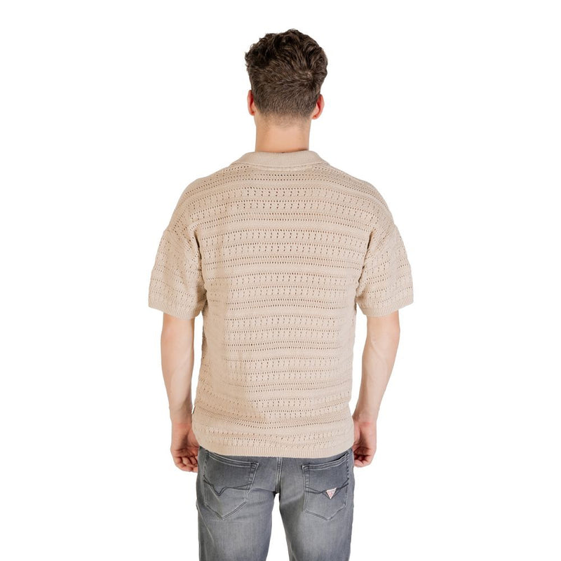 Only & Sons Beige Cotton Shortsleeve Shirt - ONSGRAYSON DS