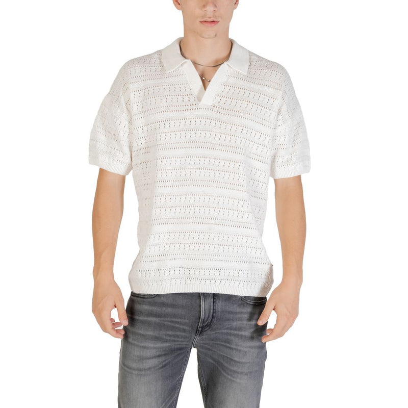 Only & Sons White Cotton Shortsleeve Shirt - ONSGRAYSON DS