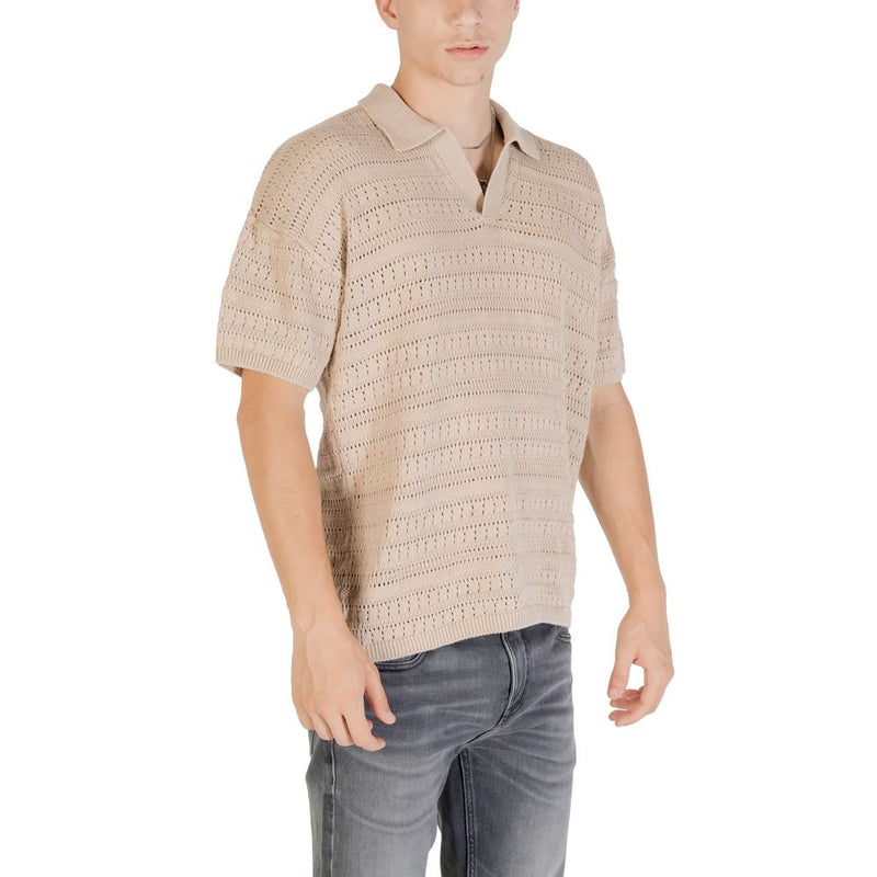 Only & Sons Beige Cotton Shortsleeve Shirt - ONSGRAYSON DS