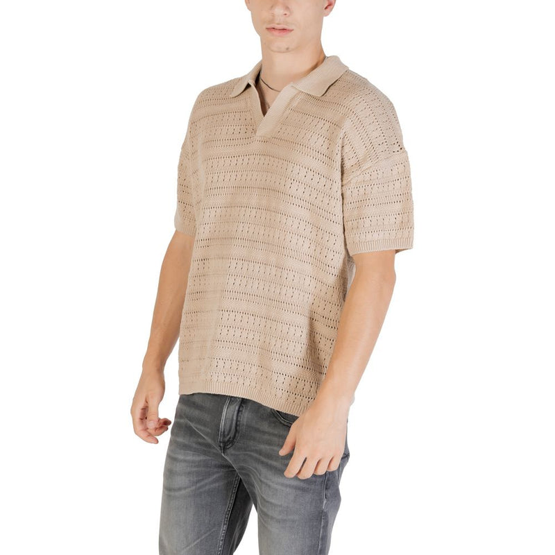 Only & Sons Beige Cotton Shortsleeve Shirt - ONSGRAYSON DS