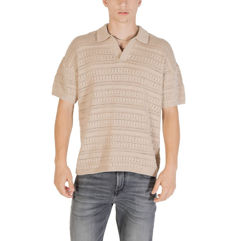 Only & Sons Beige Cotton Shortsleeve Shirt - ONSGRAYSON DS