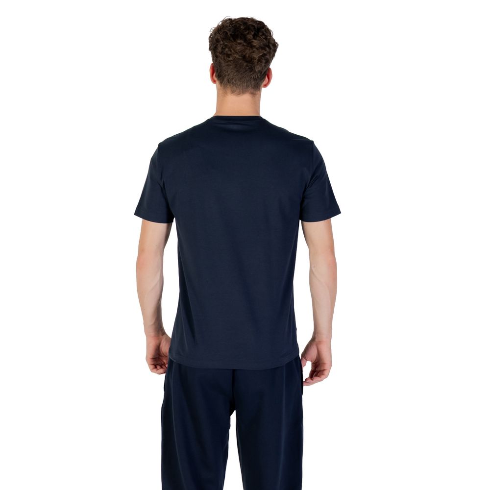 EA7 Emporio Armani Blue Cotton Sportswear T-Shirt for Men
