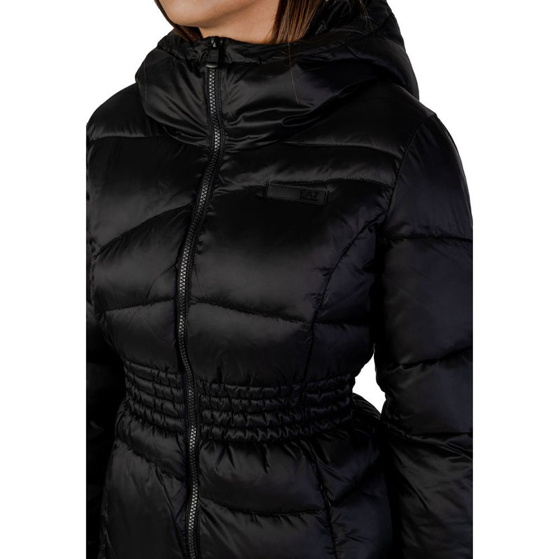 EA7 Emporio Armani Women's Black Polyamide Bomber Jacket