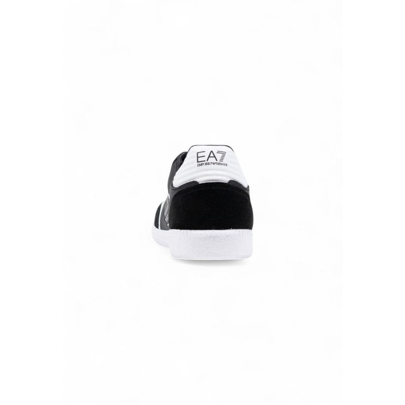 EA7 Emporio Armani Sneakers en Cuir Noir et Blanc pour Hommes