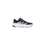 Baskets de sport en polyester noires et blanches EA7 Emporio Armani