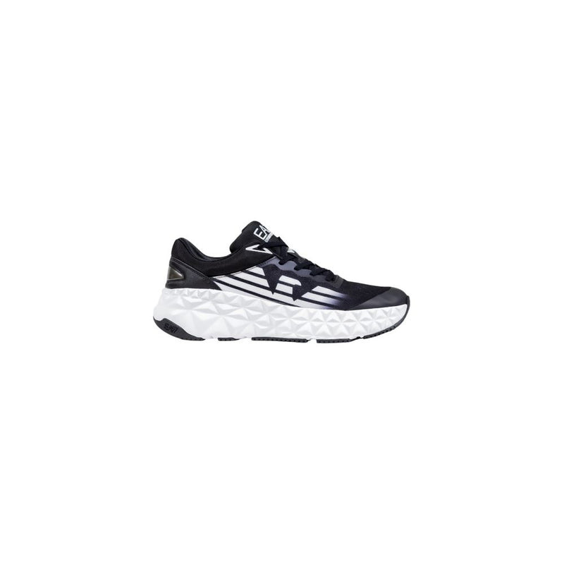 Baskets de sport en polyester noires et blanches EA7 Emporio Armani