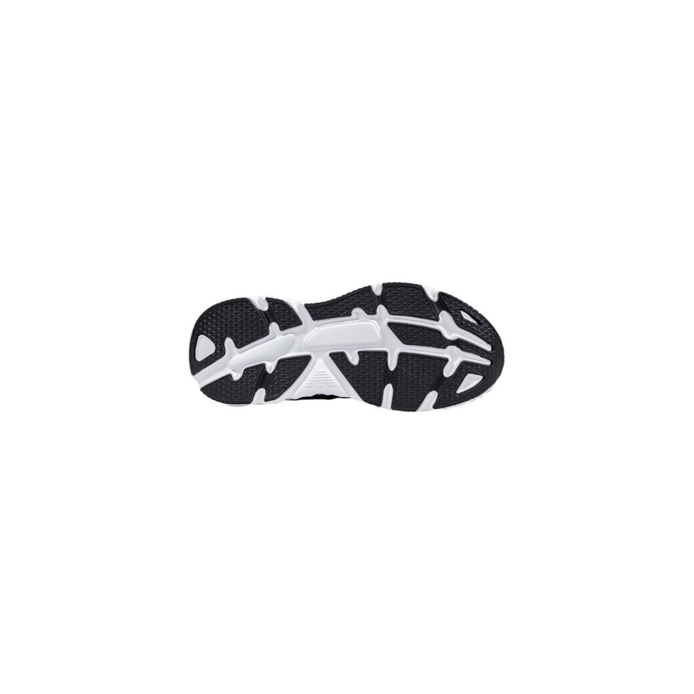 Baskets de sport en polyester noires et blanches EA7 Emporio Armani