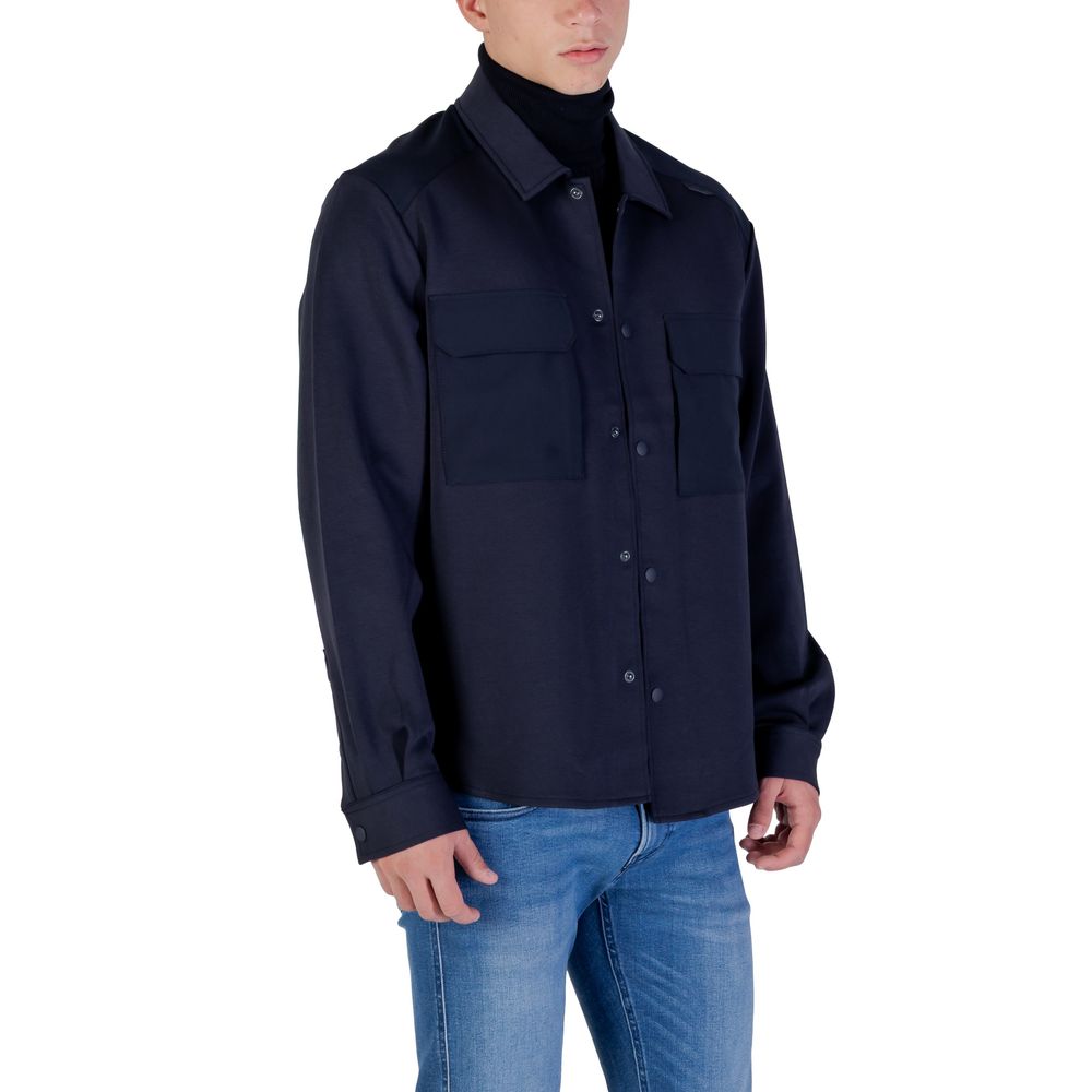 Antony Morato MMSL00771-FA150168 Blue Cotton Shirt for Men