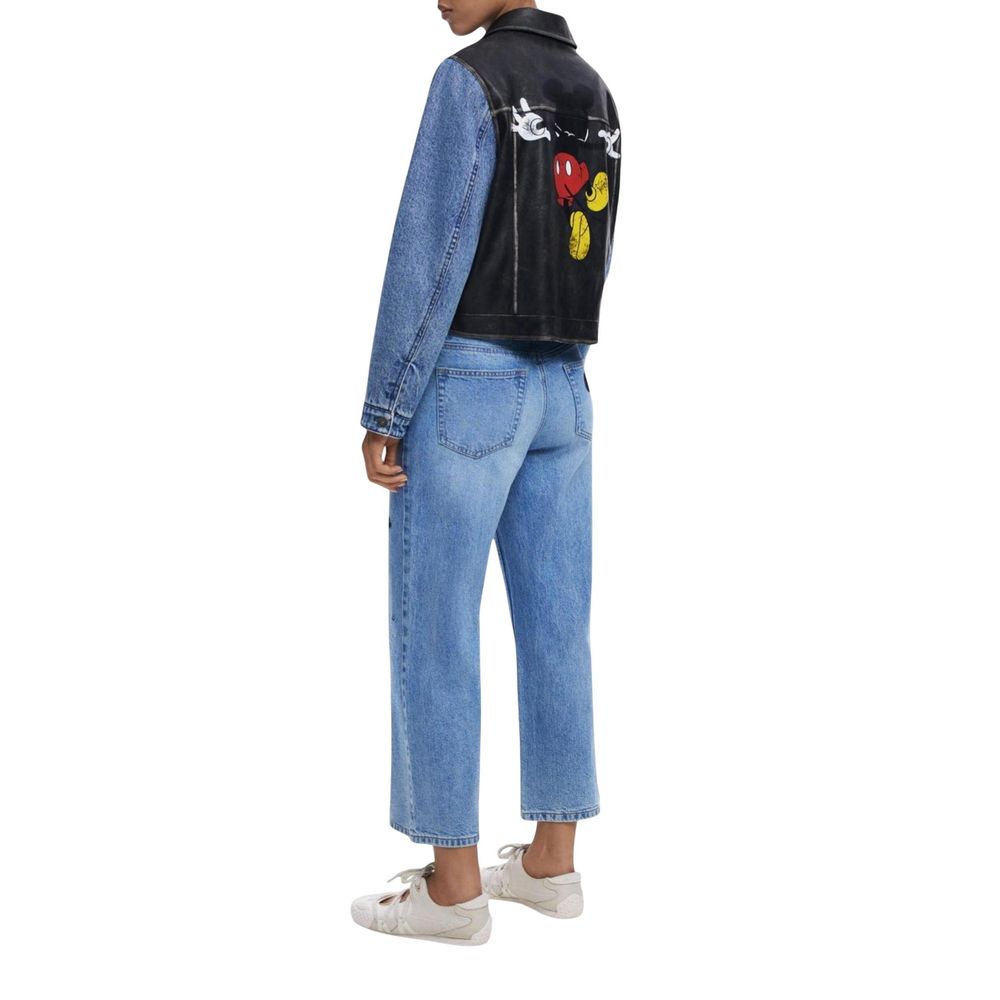 Desigual CHAQ_CONSTRAS Blue Cotton Denim Jacket for Women