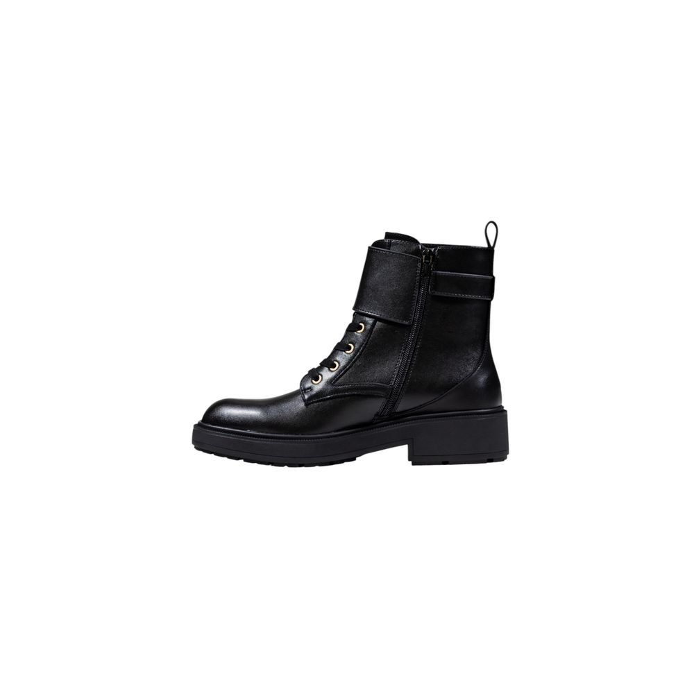 Liu Jo Black Artificial Leather Lace-Up Combat Boots
