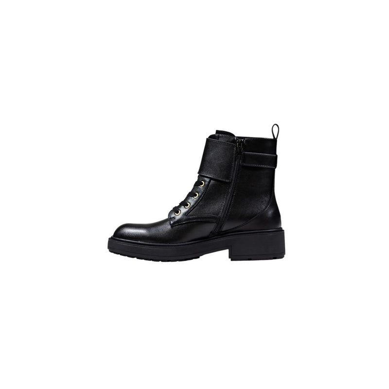 Liu Jo Black Artificial Leather Lace-Up Combat Boots