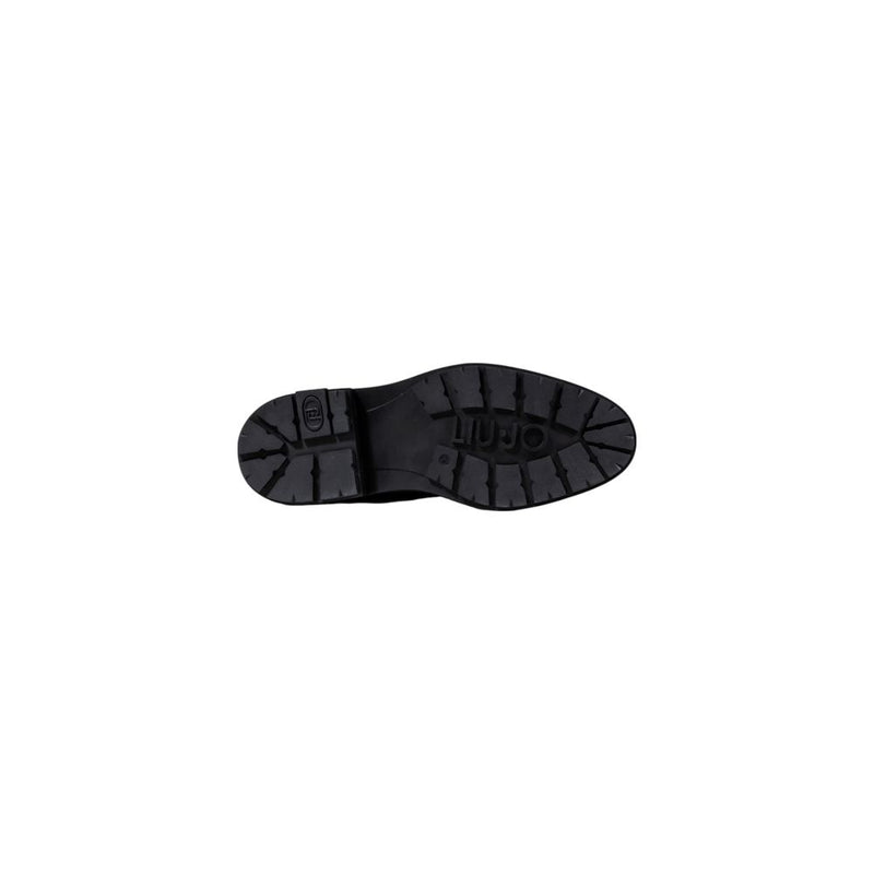 Liu Jo Black Artificial Leather Lace-Up Combat Boots