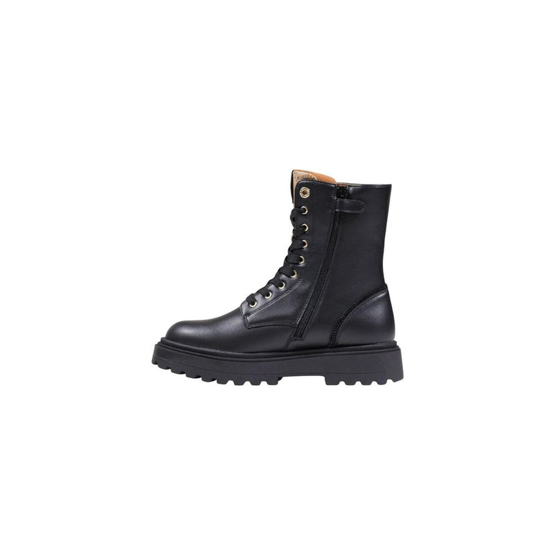 Alviero Martini Prima Classe Black Polyurethane Lace-Up Boots