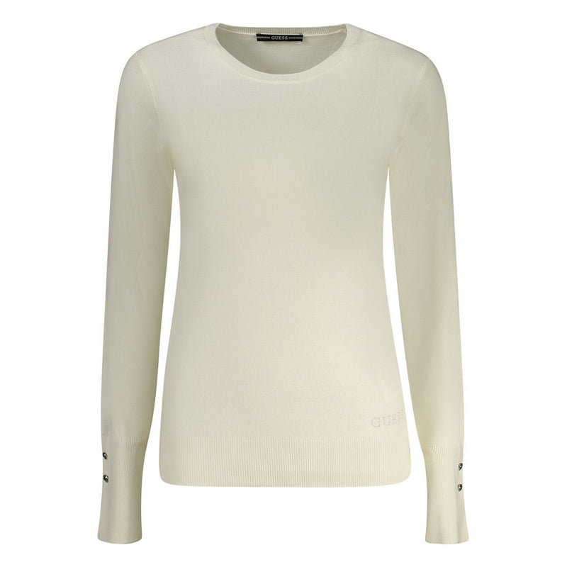 Guess Jeans Bianco Viscosa Women Sweater - Chic White Design