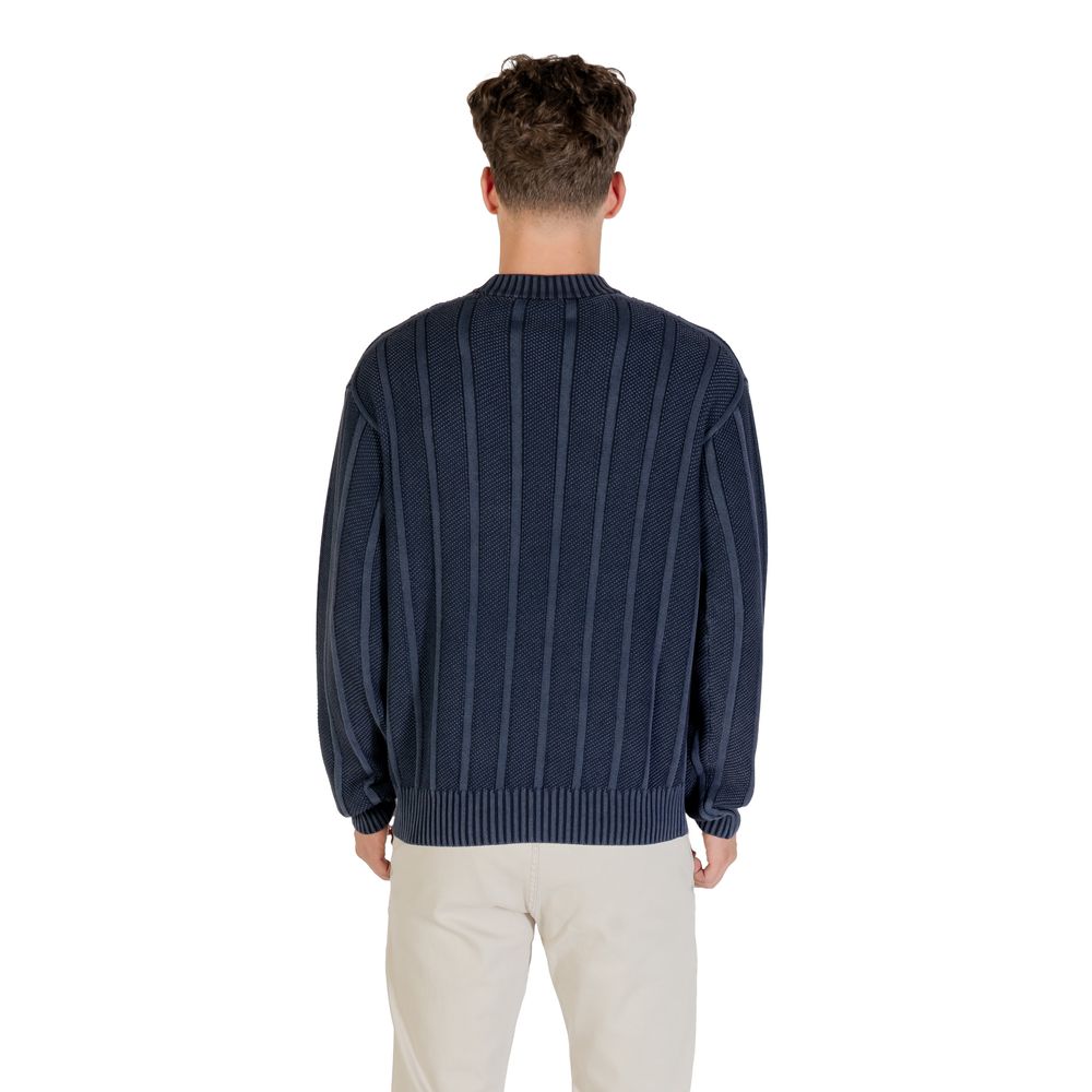 Sweat-shirt en coton bleu Hugo Boss