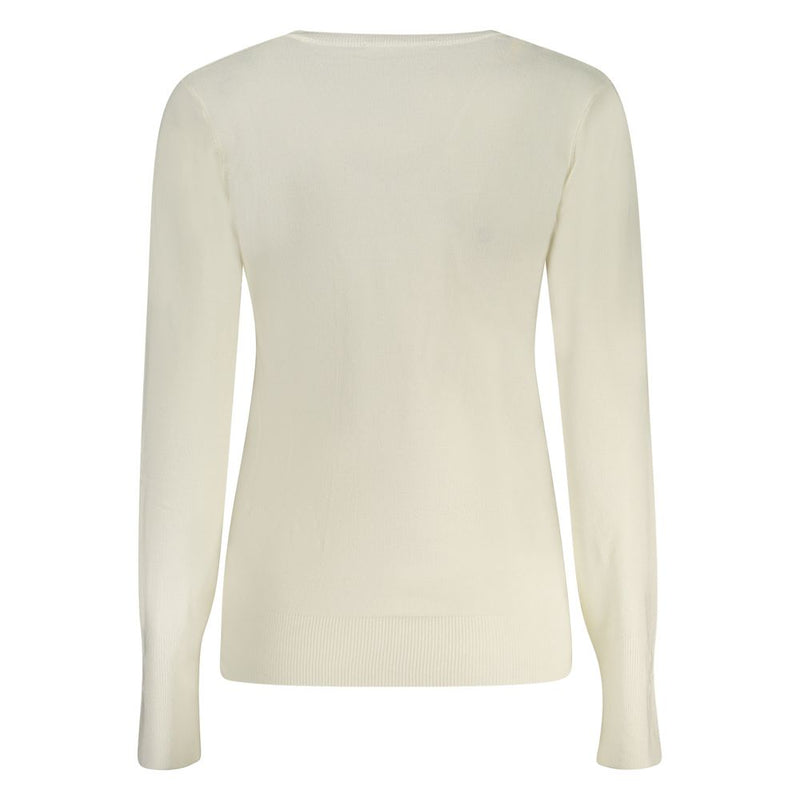 Guess Jeans Bianco Viscosa Women Sweater - Chic White Design
