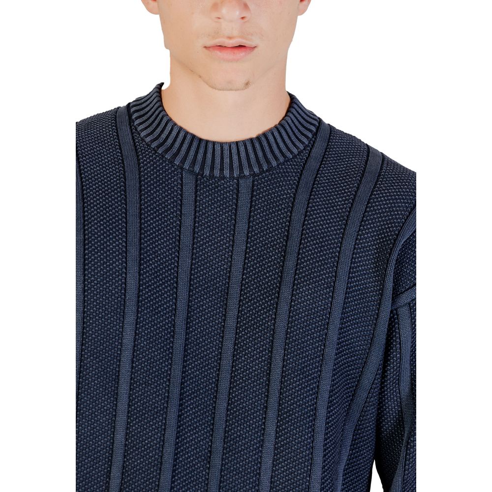 Sweat-shirt en coton bleu Hugo Boss