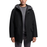 Veste longue Hugo Boss noire en polyester