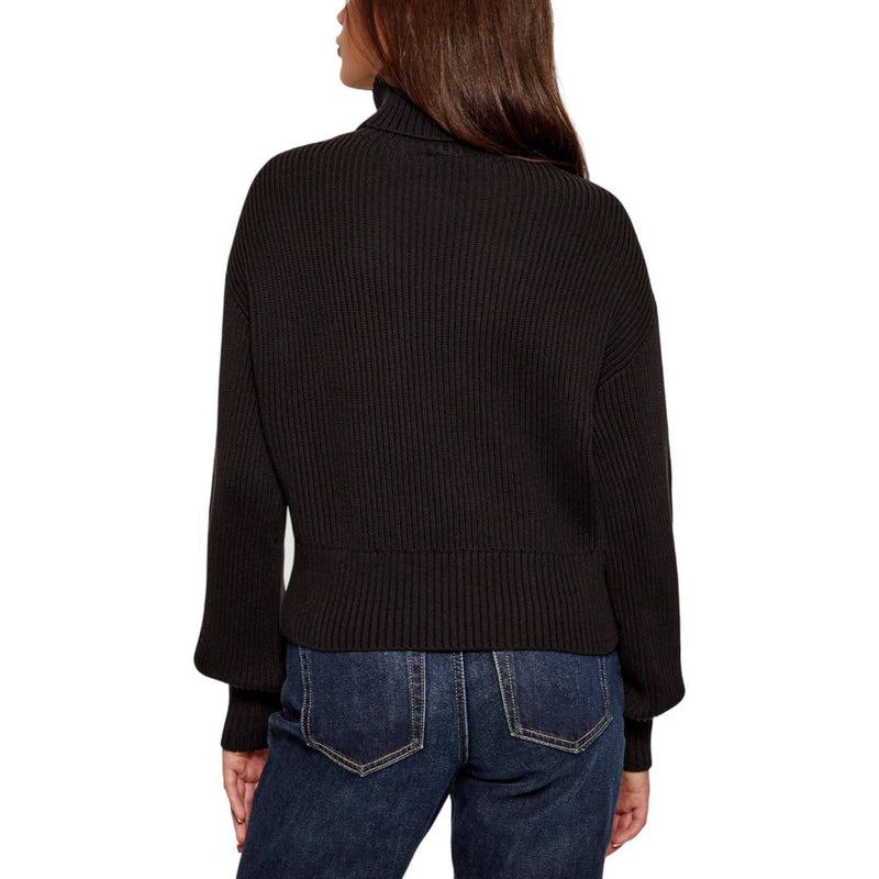 Calvin Klein Jeans Black Cotton Sweatshirt BLOWN UP CK LOOSE