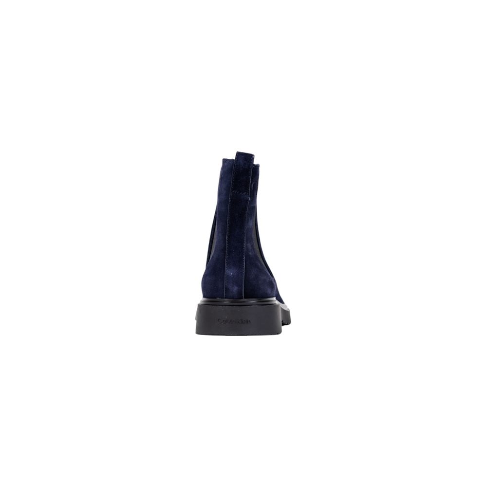 Calvin Klein Jeans Blue Suede Leather Chelsea Boots for Men