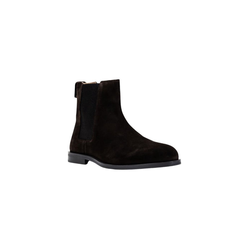 Calvin Klein Brown Suede Leather Chelsea Boots for Men
