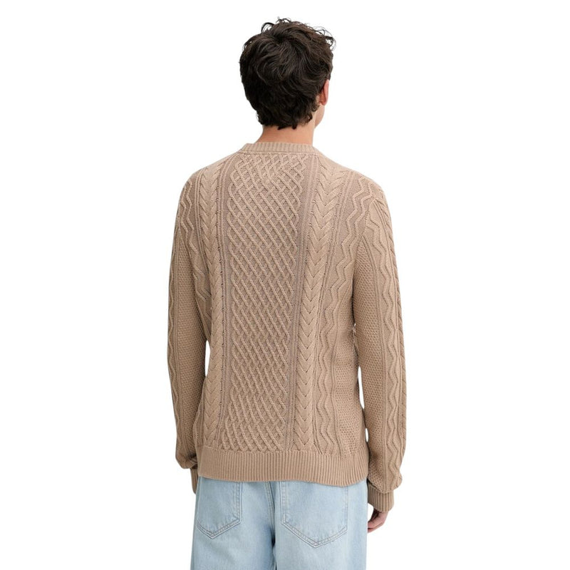 Tommy Hilfiger Jeans Beige gerecycled katoenen sweatshirt