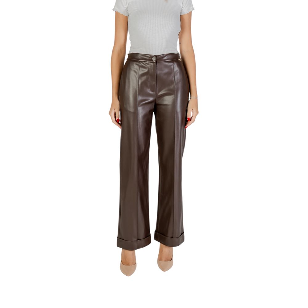 Liu Jo Brown Polyester Palazzo Trousers for Women