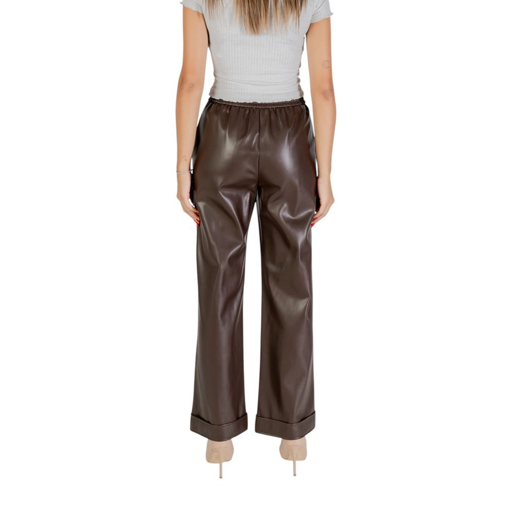 Liu Jo Brown Polyester Palazzo Trousers for Women